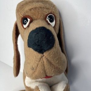 Knickerbocker Basset Hound Dog Puppy Plush Stuffed Animal RARE Vintage 1950s 15"